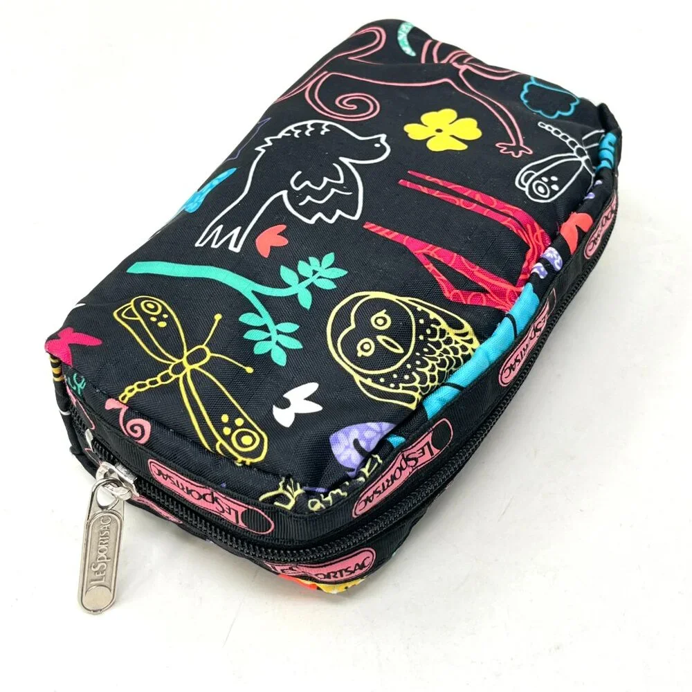 LeSportsac Animal Print Small Rectangular Cosmetic Bag Make-Up Pouch - Picture 5 of 10
